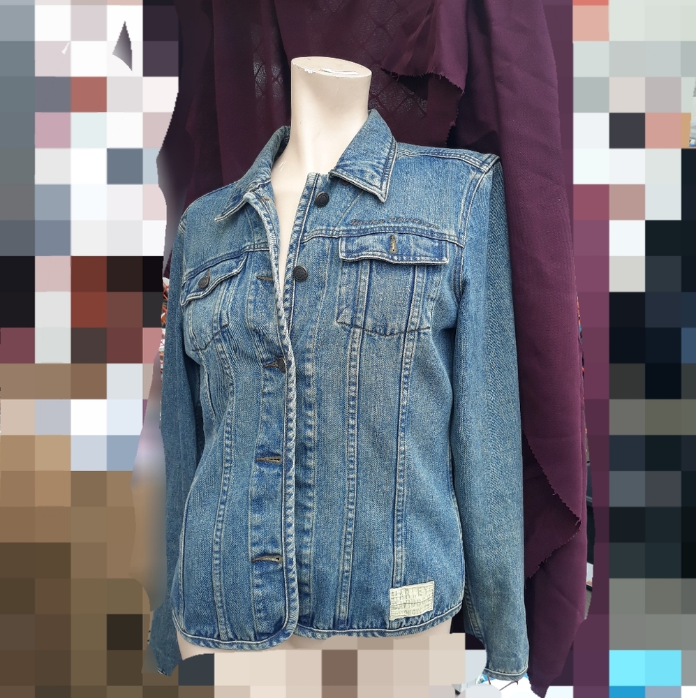 Harley davidson demin jacket